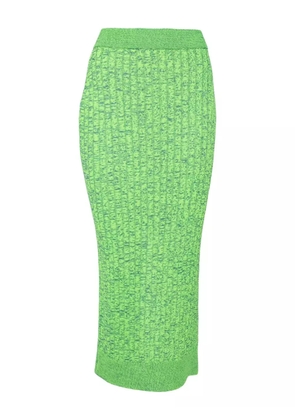 Maison Martin Margiela Pre-Owned ribbed-knit skirt - Green