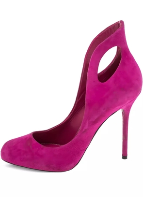 Sergio Rossi Vintage pre-owned 110mm cutout suede pumps - Pink