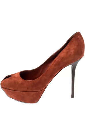 Sergio Rossi Vintage pre-owned 125mm Cachet platform pumps - Orange
