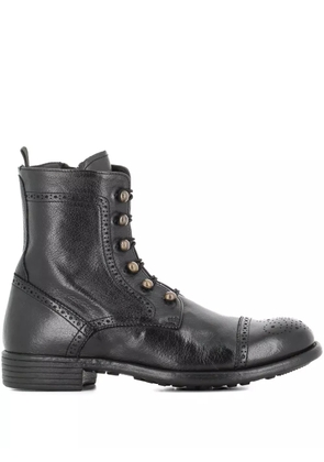 Officine Creative lace-up brogue boots - Black