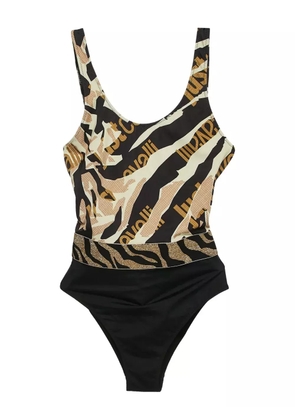 Just Cavalli Vintage tiger-print swimsuit - Black