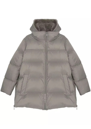 Yves Salomon hooded puffer jacket - Grey