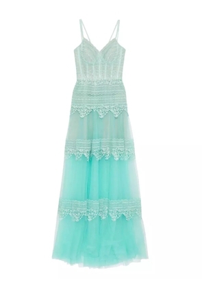 Saiid Kobeisy lace long dress - Green