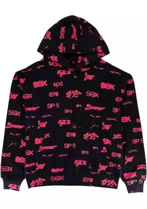 SP5DER graphic-print 'Black' hoodie