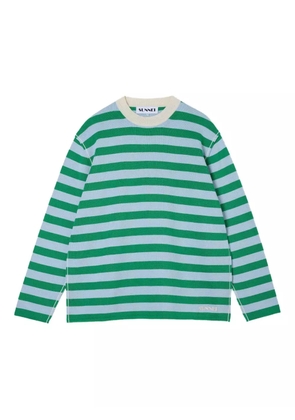 Sunnei striped long-sleeve sweatshirt - Green