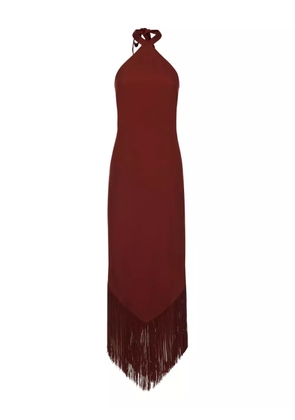 Taller Marmo halter-neck fringe dress - Red