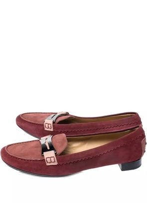 Tod's penny-slot suede loafers - Red