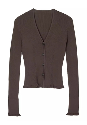 Cecilie Bahnsen Bessie ruffled cardigan - Brown