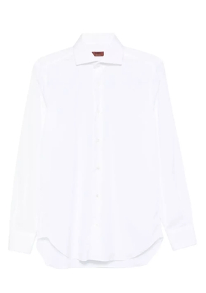 Barba long-sleeve button-fastening shirt - White
