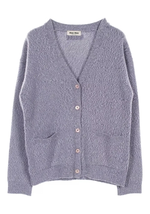 Miu Miu Pre-Owned 2010s knitted cardigan - Purple