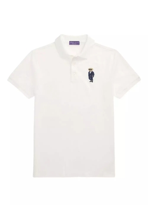 Ralph Lauren Purple Label embroidered polo shirt - White