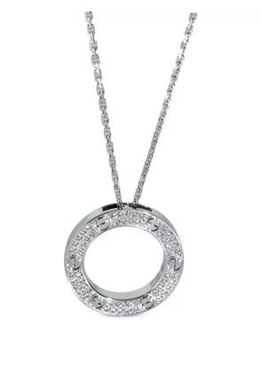 Cartier 18K white gold diamond Circle necklace