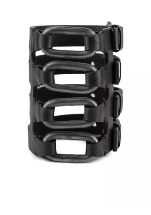 Parts of Four leather bracelet - Black