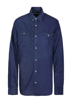 E.L.V DENIM double-pocket denim shirt - Blue