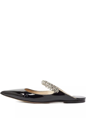 Jimmy Choo Pre-Owned leather crystal-embellishment mules - Black