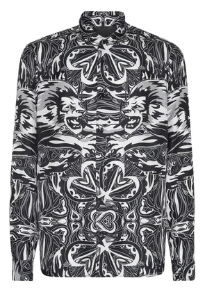 Philipp Plein Dandy Lion Circus silk shirt - Black
