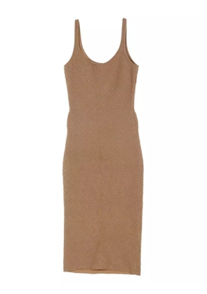 Fendi Pre-Owned x Skims 2010s logo-jacquard midi dress - Neutrals