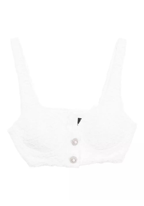 Xenia Magera Aura tweed top - White