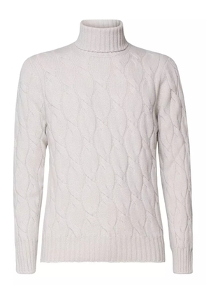 Giuliano Galiano cable-knit turtleneck sweater - White