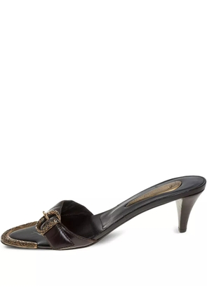 Giuseppe Zanotti Vintage leather buckle sandals - Brown