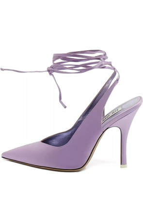 The Attico 115mm lace-up pumps - Purple