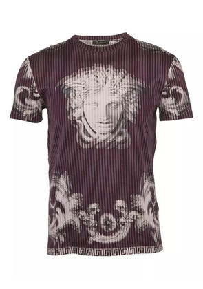 Versace Pre-Owned Medusa striped T-shirt - Purple