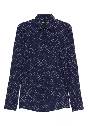 BOSS long-sleeved patterned shirt - Blue