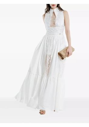 Babylone Paris lace-insert maxi dress - White