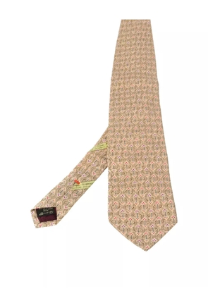 Ermenegildo Zegna Vintage floral-pattern silk tie - Neutrals