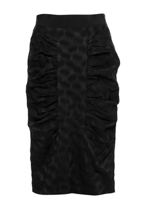 Dolce & Gabbana Pre-Owned draped patterned midi skirt - Black