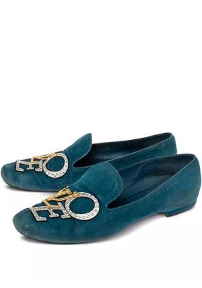 Louis Vuitton Pre-Owned suede loafers - Blue