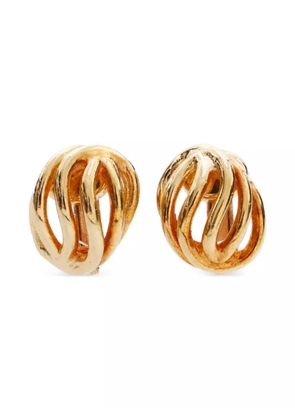 Christian Dior Pre-Owned 1980s twisted gold earrings