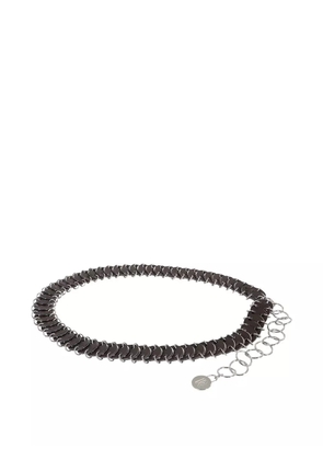 Rabanne leather-chain belt - Brown