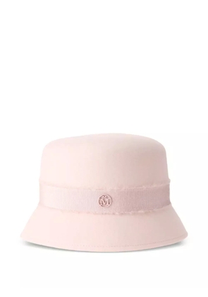 Maison Michel logo-plaque hat - Pink