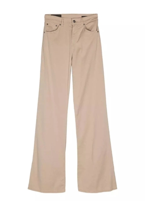 DONDUP logo-patch trousers - Neutrals
