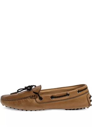 Tod's Vintage leather boat shoes - Brown