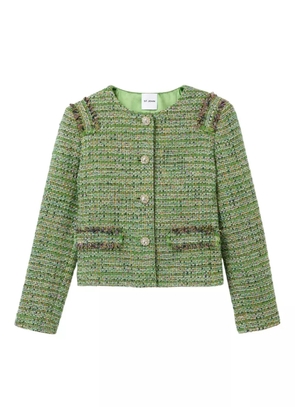 St. John Arden tweed embellished jacket - Green