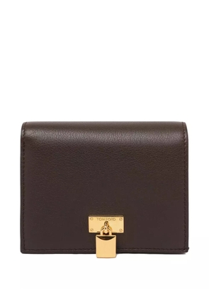 TOM FORD padlock leather wallet - Brown