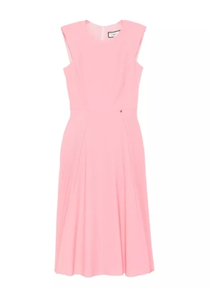 NISSA pleated sleeveless midi dress - Pink
