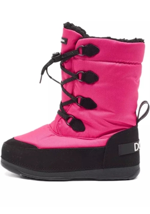 Dolce & Gabbana Pre-Owned lace-up nylon boots - Pink