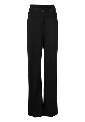 Coperni wool-blend layered trousers - Black