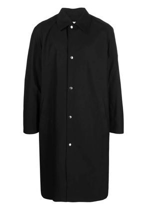 Jil Sander logo-print coat - Black