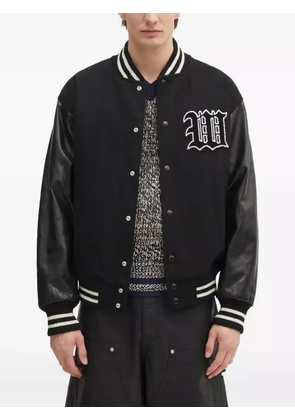 WACKO MARIA Type-2 contrast-sleeves varsity jacket - Black