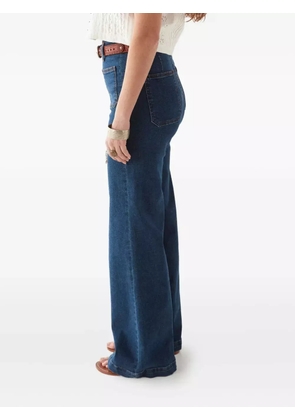 MAISON HOTEL patch-pocket flared trousers - Blue