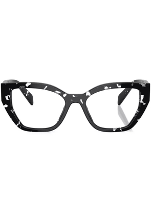 Prada Eyewear tortoiseshell geometric-frame glasses - Black
