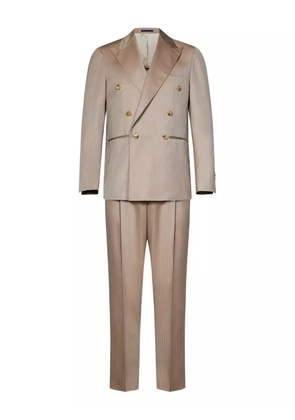 FRANZESE COLLECTION double-breasted wool suit - Brown
