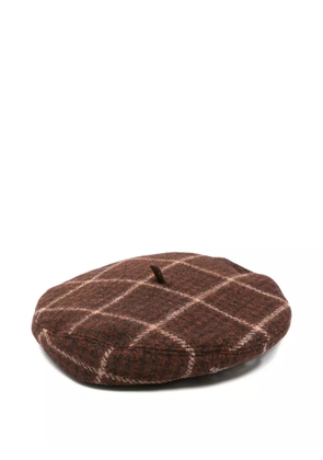 Vivienne Westwood checked wool beret - Brown