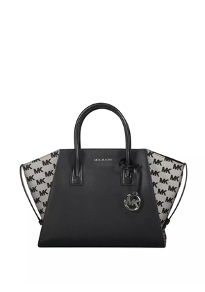 Michael Kors Avril leather logo-plaque tote bag - Black