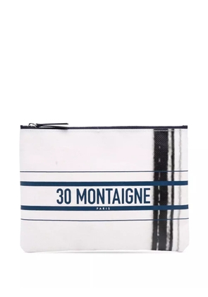 Christian Dior Pre-Owned 2022 Limited Edition Bilum Trompe Loeil Canvas 30 Montaigne Pochette pouch - White