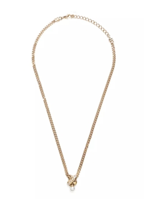 Christian Dior Pre-Owned faux-pearl pendant necklace - Gold